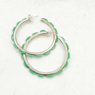 Federico Jimenez Classic Medium Turquoise Hoops