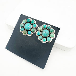 Federico Jimenez Turquoise Cluster Earrings
