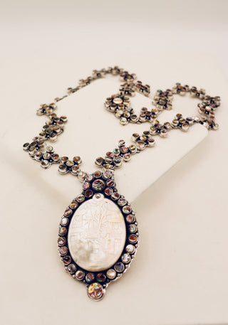 Federico Jimenez Killer Cameo Necklace in MOP and Abalone