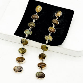 Federico Jimenez Turquoise Linears - Green Ovals