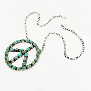 PREORDER: KINGMAN TURQUOISE GIANT PEACE SIGN NECKLACE
