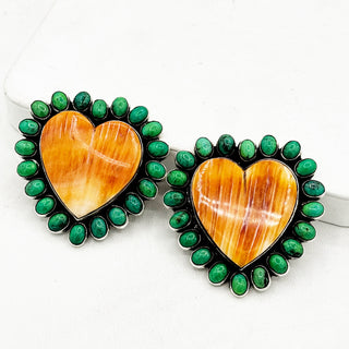 Federico Jimenez Mazing Heart Cluster Earrings