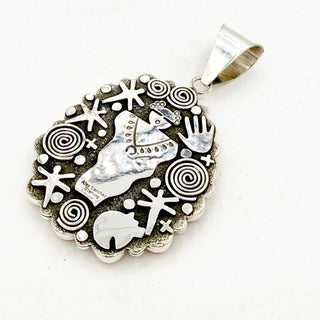 Alex Sanchez Blue Royston and Orange Spiny Reversible Pendant