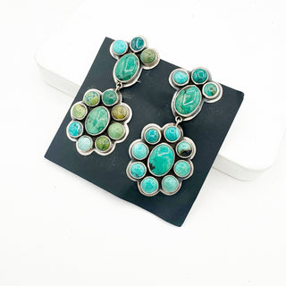 Federico Jimenez Turquoise Cluster Earrings