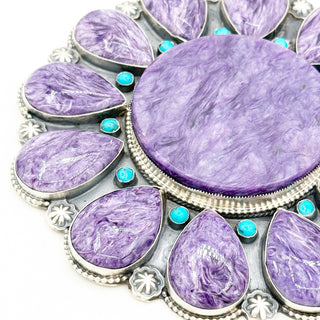 Sheila Tso Oversize Charoite Cluster Necklace