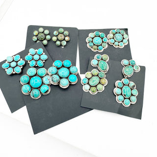 Federico Jimenez Turquoise Cluster Earrings