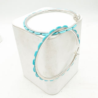 Federico Jimenez Classic Large Turquoise Hoops