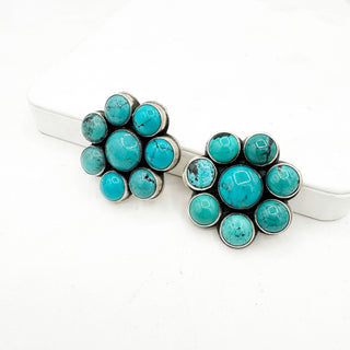 Federico Jimenez Turquoise Cluster Earrings
