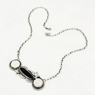 Sheila Tso Mother of Pearl and Black Onyx Garden Set