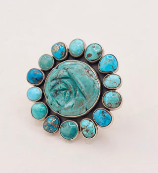 Federico Jimenez Carved Kingman Rose Ring
