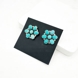 Federico Jimenez Turquoise Cluster Earrings