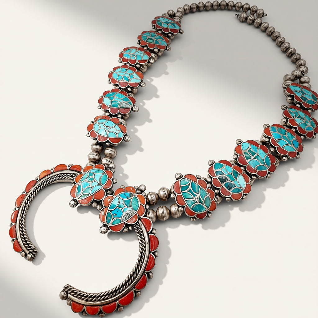 Desert Mosaic Zuni Necklace Lambert Homer Sr. | Hespera Jewelry Co.