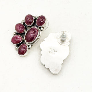 Sheila Tso Perfect Purple Spiny Half Cluster Earrings