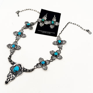 Kevin Billah Kingman Longhorn Necklace Set