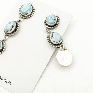 Donovan Nez Three Stone Golden Hills Linear Earrings