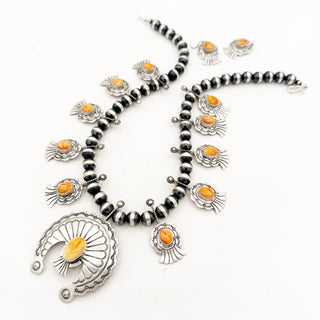 Marcella James Orange Spiny Squashblossom Set