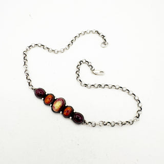 Donnalee Shewmake Purple Sunset Spiny Ombre Bar Necklace