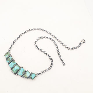 Patrick Yazzie Sonoran Gold 7 Stone Bar Necklace