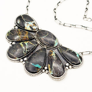 Justine Tso "Baca" Oversized Blackjack Half-cluster Necklace