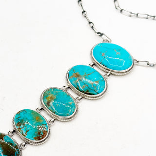 Justine Tso "Baca" Kingman Turquoise Tie Lariat