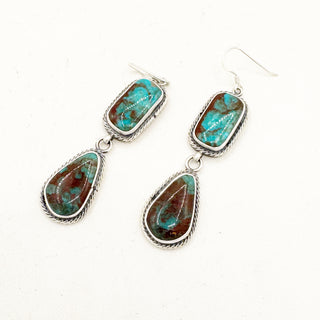 Justine Tso "Baca" Royston Fishhook Statement Earrings
