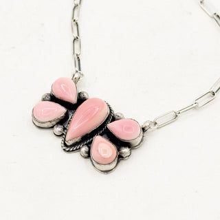 Boyd Ashley Pink Conch Butterfly Bar Necklace