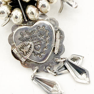 Delayne Reeves Pink Conch Heart Locket Squashblossom