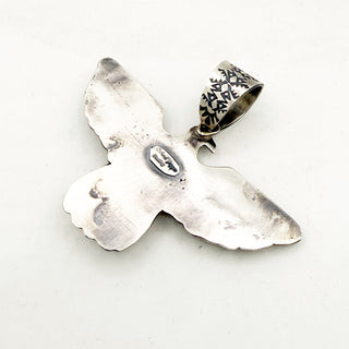 Coral Thunderbird Pendant by Richard Yazza