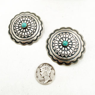 Vintage Royston Concho Postback Earrings