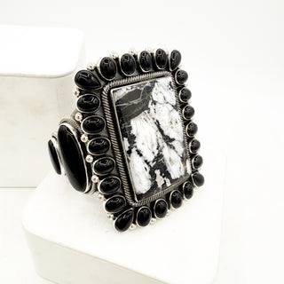 Ernest Begay White Buffalo and Black Onyx Cuff