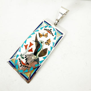Mabel - the Butterfly Chase Hummingbird Pendant