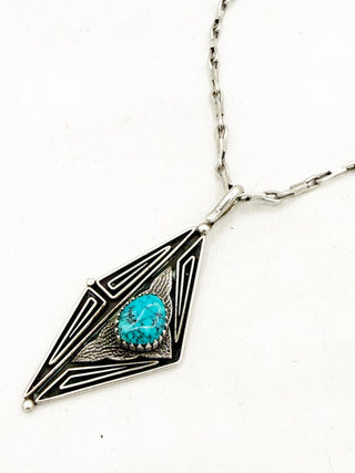 The Storm Geometry Necklace by Leo Yazzie