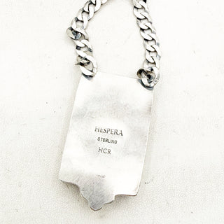 HCR Silver Emerald Rose Bar Necklace