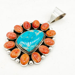 Alex Sanchez Blue Royston and Orange Spiny Reversible Pendant