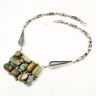 Royston Ribbon Mosaic Oversized Bar Necklace