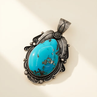 Ronald Tom Persian Turquoise Botanical Pendant