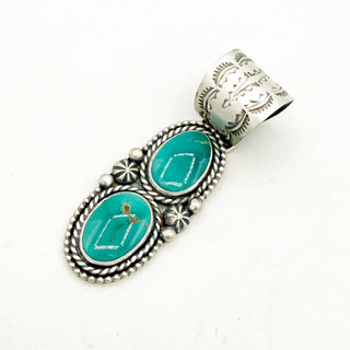 Jason Ogg Nila Turquoise Two Stone Pendant
