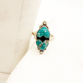 White Water Double Heart Ring