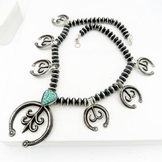 Stanford Yazzie Waterweb Squashblossom