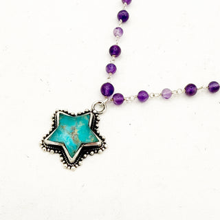 Amethyst Rosary Chain "Charmed" Necklace