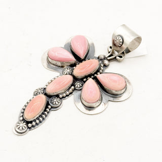 Delbert Sacatero Pink Conch Butterfly Pendant