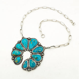 Shay Pfeiffer Blue Royston Oversized Naja Necklace