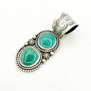 Jason Ogg Nila Turquoise Two Stone Pendant