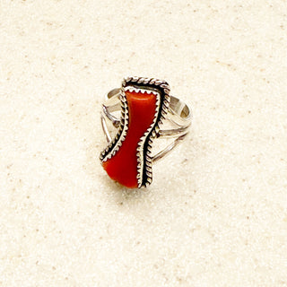 SANTA FE MARKET DEAL: Tim Yazzie Killer Coral Ring