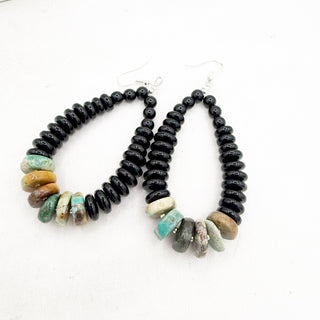 Carico Lake Black Onyx Statement Earrings