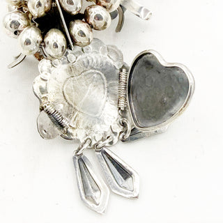 Delayne Reeves Pink Conch Heart Locket Squashblossom