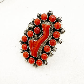The Wildfire Mediterranean Coral Ring by Tyler Brown