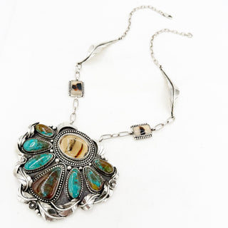 Donnalee Shewmake Oversized Royston Half Cluster Necklace