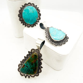 Andy Cadman Turquoise Concho Pendants