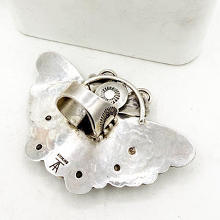 Art Tafoya Charoite and Sleeping Beauty Butterfly Ring